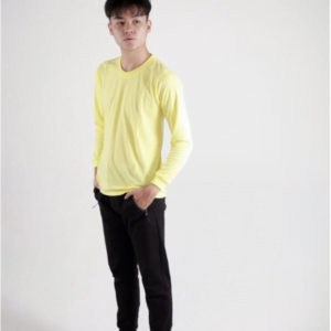 SIBISAN Kaos Polos Oblong Lengan Panjang TC 28 KUNING MUDA