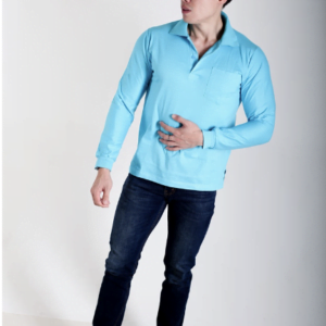 HAMANN Kaos Polo Lengan Panjang Combed 24s Turkis Muda