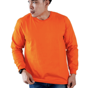 HAMANN Kaos Polos Distro Lengan Panjang Combed 24s Orange