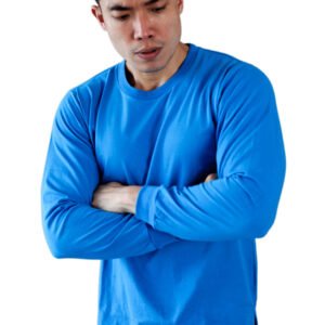 HAMANN Kaos Polos Distro Lengan Panjang Combed 24s Turkis Tua