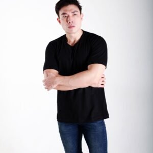 HAMANN Kaos Polos Distro Combed 24s Hitam