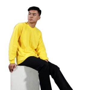 SIBISAN Kaos Polos Oblong Lengan Panjang TC 28 Kuning Kenari