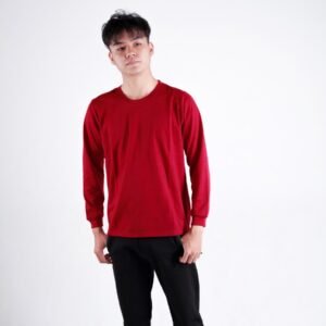 SIBISAN Kaos Polos Oblong Lengan Panjang TC 28 MERAH HATI