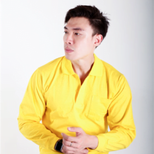 HAMANN Kaos Polo Lengan Panjang Combed 24s Kuning Kenari